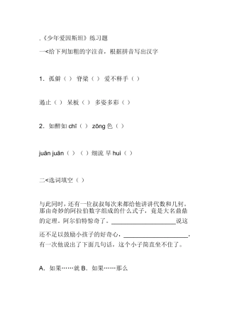 少年爱因斯坦