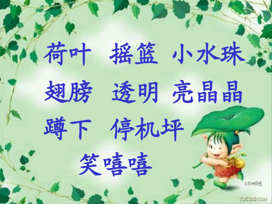 一年级语文下册_荷叶圆圆_PPT课件_(1)2_第2页