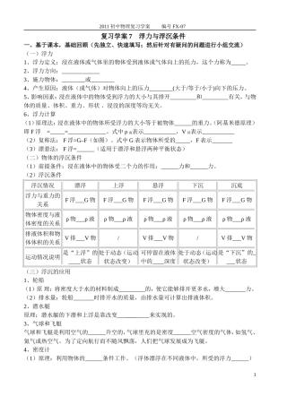 2011年浮力复习学案修改后