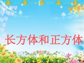 长方体和正方体总复习