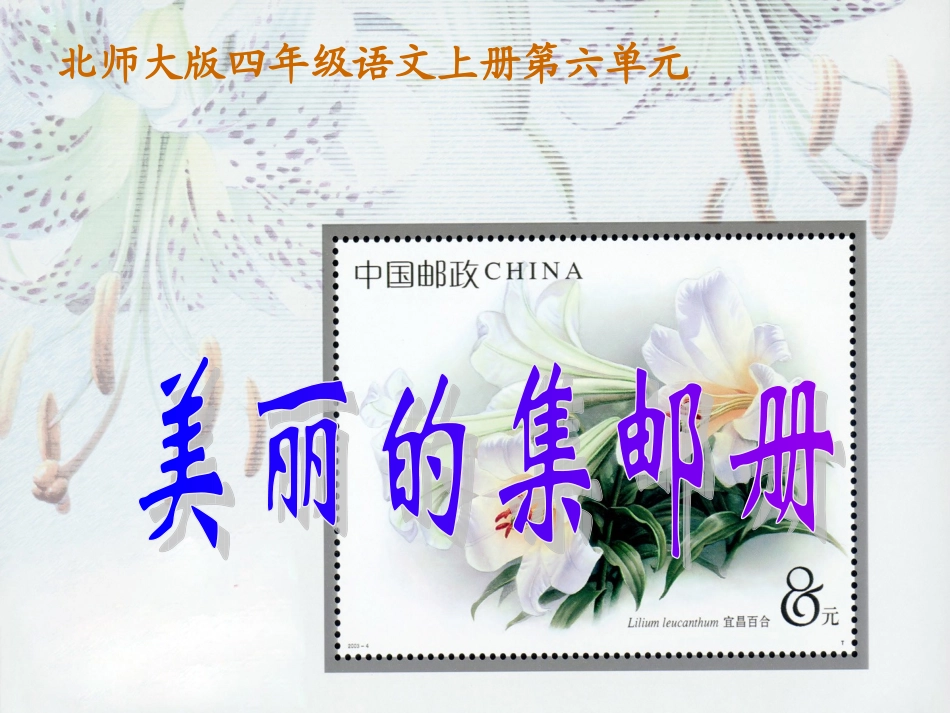 四年级语文上册美丽的集邮册4课件北师大版_第3页