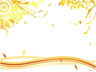 白底黄色精美花纹创意PPT模板