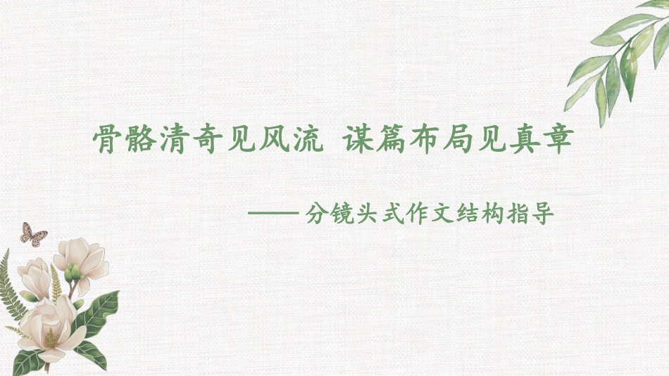 《分镜头式作文结构》教学课件_第1页