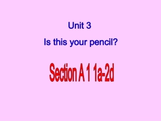 人教版七年级上册unit3SectionA-1