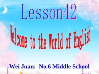 冀教版八年级上Lesson42课件