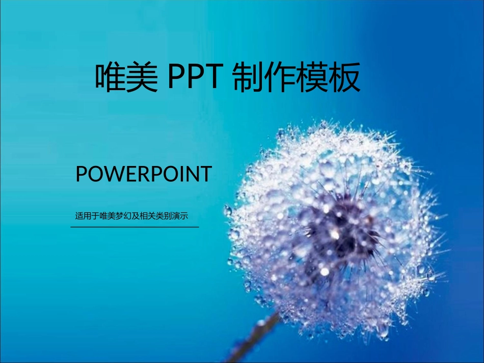 唯美PPT制作模板 (2)_第1页