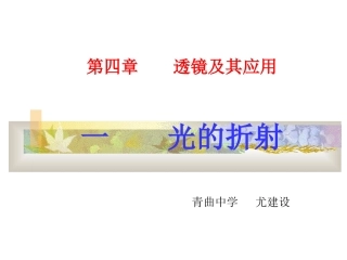 八上44《光的折射》课件