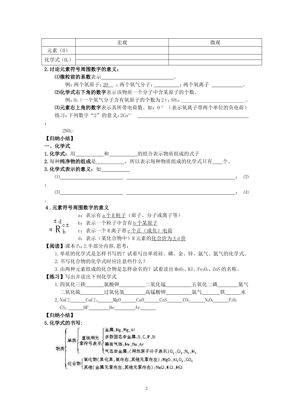 《化合价与化学式》教案_第2页