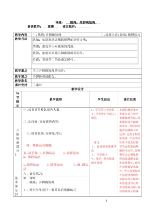 跳绳：并脚跳短绳