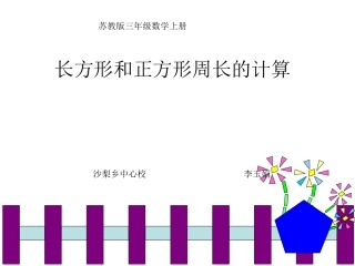 长方形和正方形周长的计算