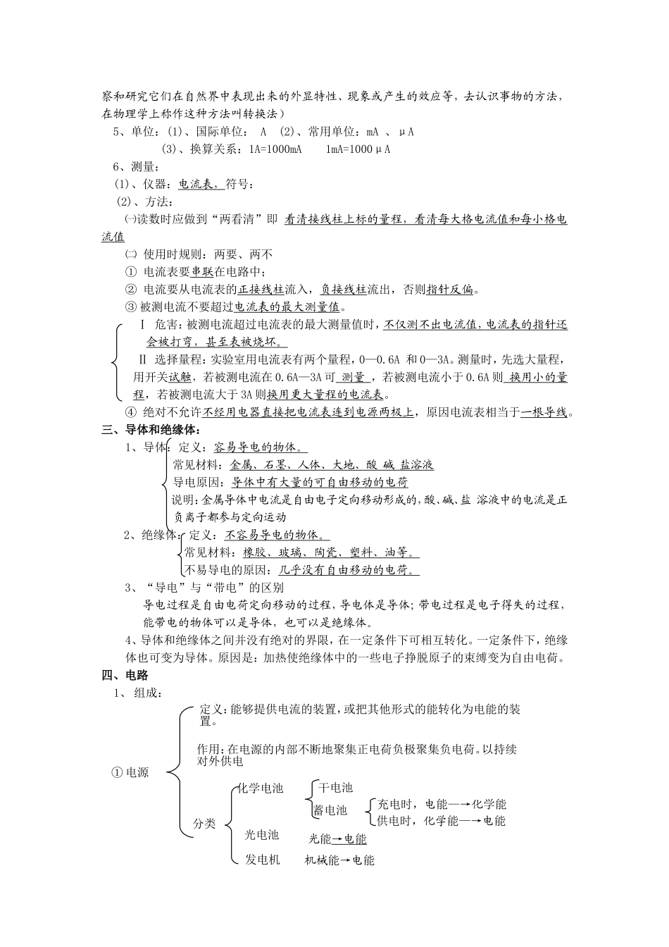 电流和电路复习提纲_第2页