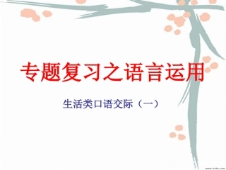 语言运用之口语交际复习
