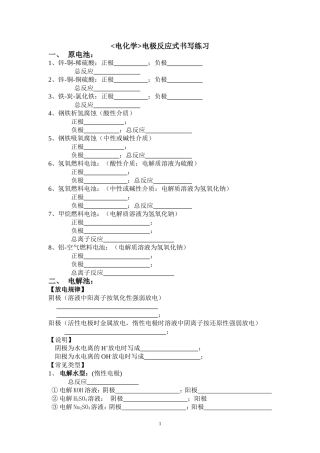 电化学书写练习