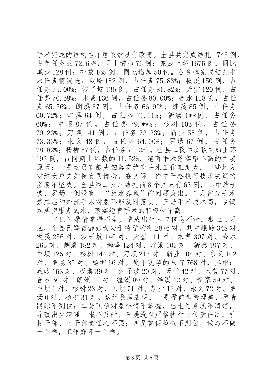 副县长在全县人口计生工作形势分析调度会上的讲话发言_第3页