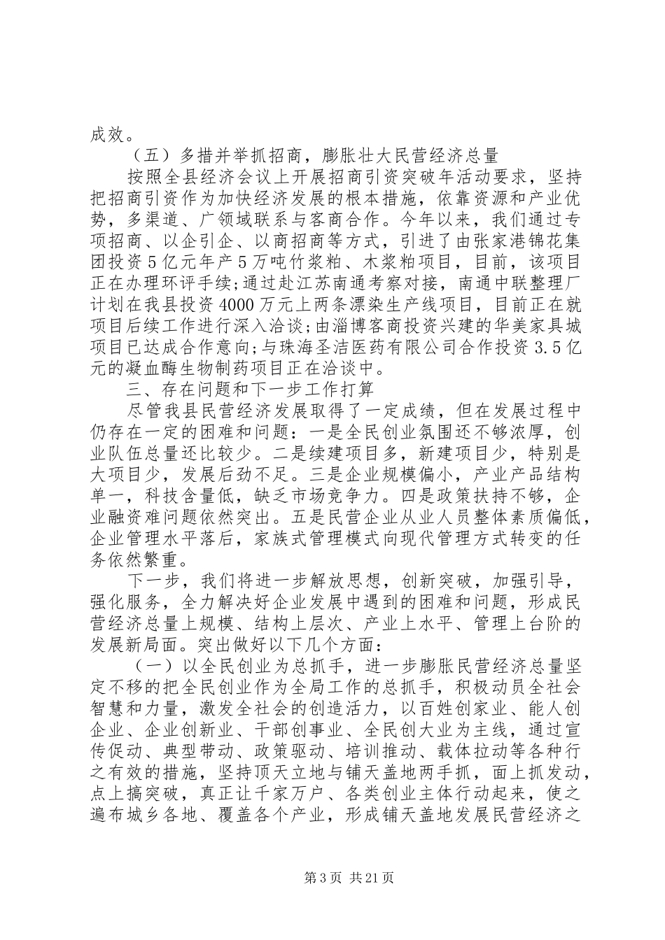 县委民营经济工作会议讲话发言_第3页