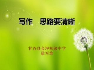 写作思路要清晰