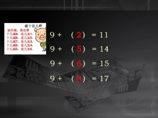 《20以内的退位减法》课件