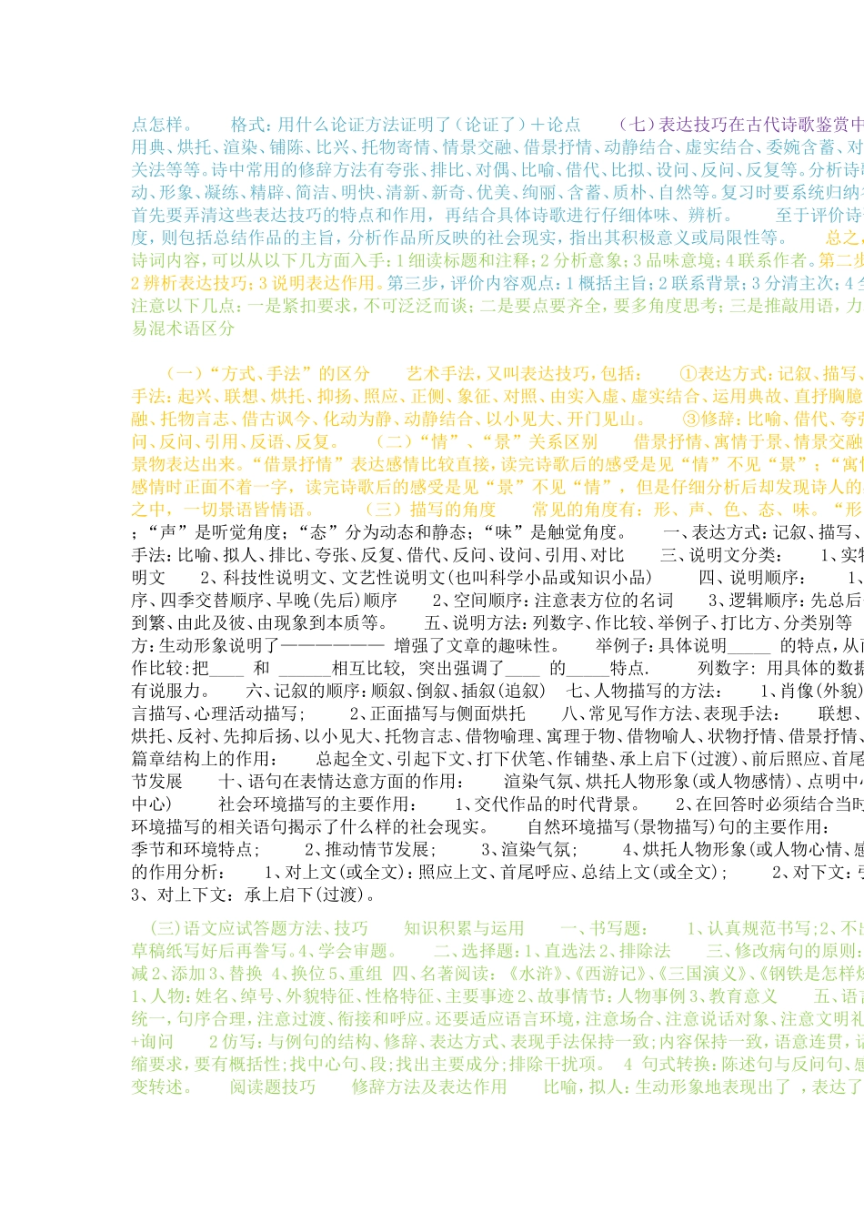 语文答题技巧_第3页