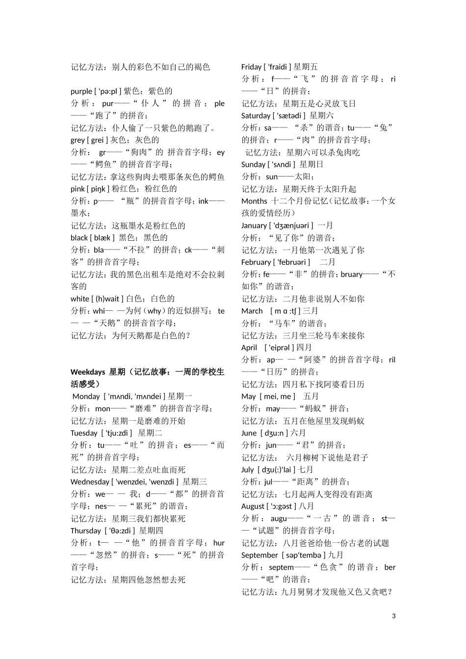 完美版小学英语单词图像记忆法4_第3页