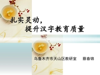 识字写字小讲座