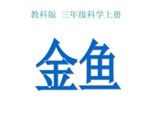 （教科版）三年级科学上册课件金鱼2