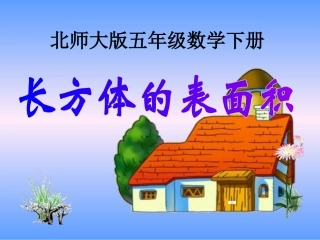 北师大版数学五年级下册《长方体的表面积》课件2013