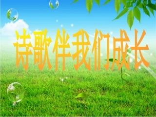 诗歌伴我成长