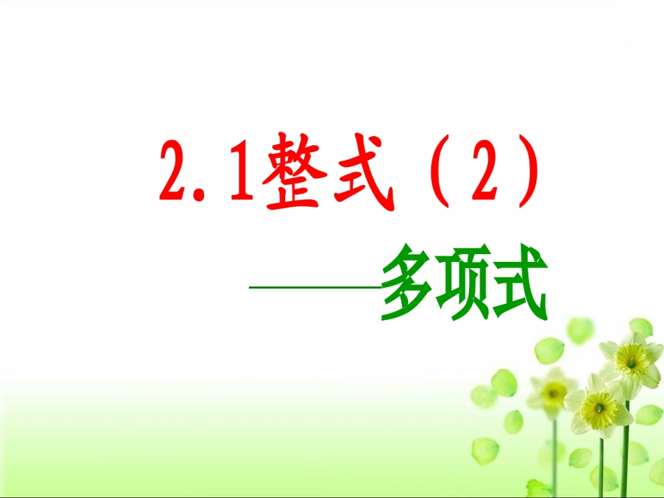 《整式》第三课时参考课件_第1页