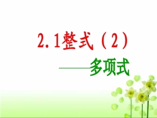 《整式》第三课时参考课件