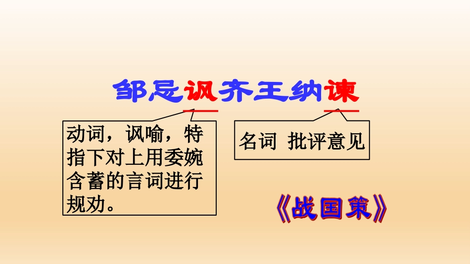 《邹忌讽齐王纳谏》教学课件_第2页