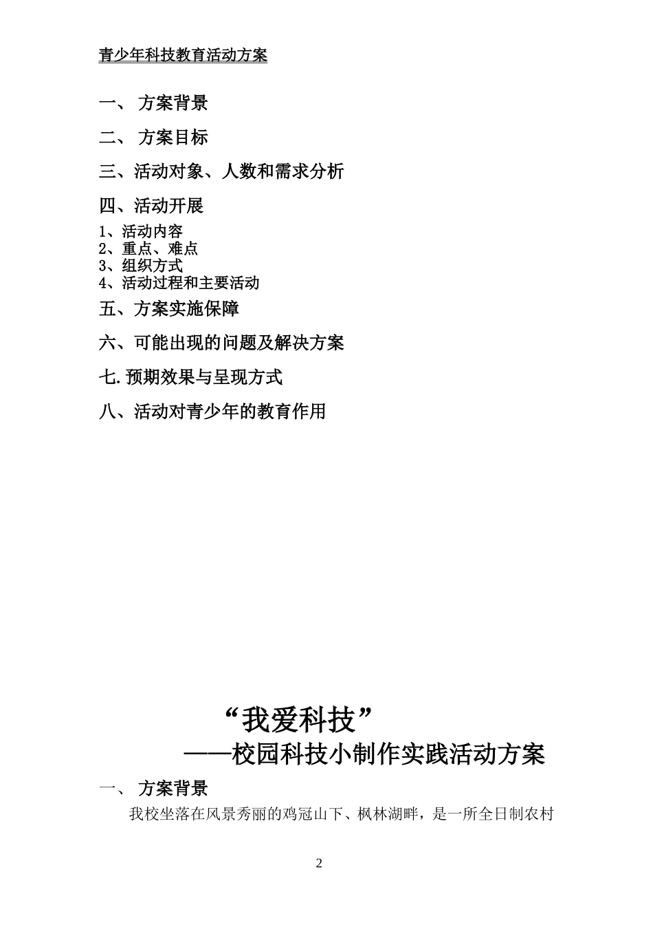 青少年科技教育活动方案_第2页