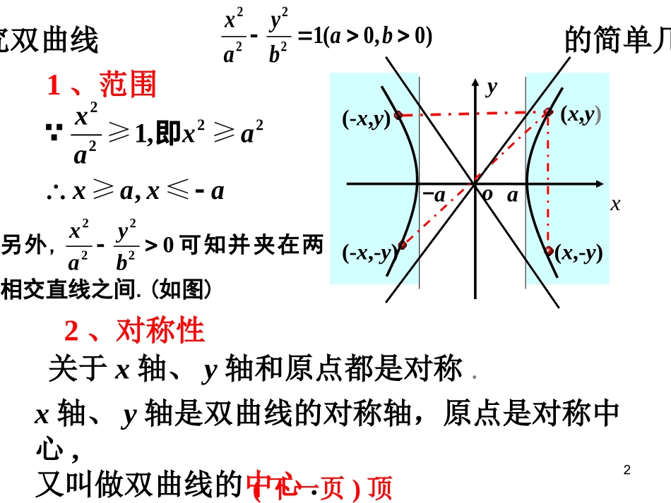 双曲线的简单几何性质(二)_第2页