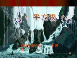 平方根第一课时（彭国华）