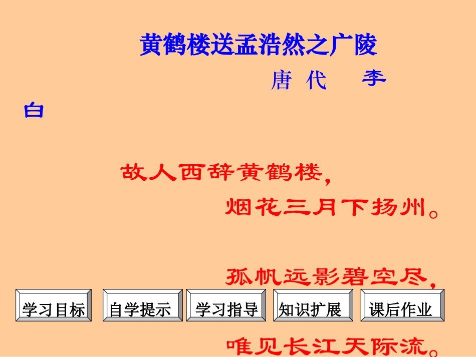 《送孟浩然之广陵》课件_第2页