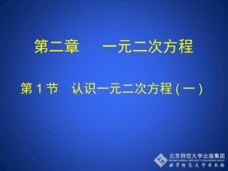 认识一元二次方程一演示文稿