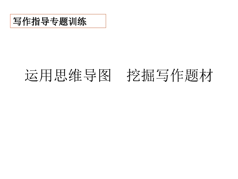 运用思维导图，挖掘写作题材_第2页