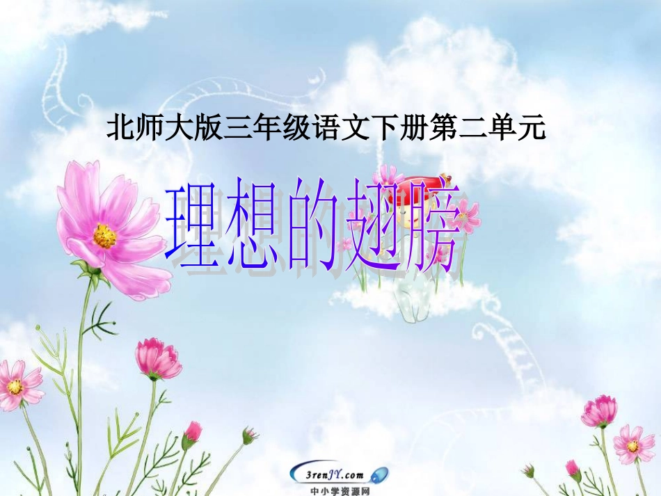 （北师大版）三年级语文下册课件理想的翅膀1_第1页