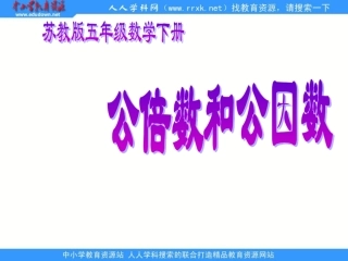 《公倍数和公因数练习》