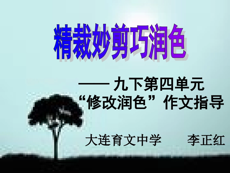 精裁妙剪巧润色_第1页