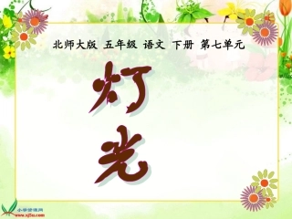 北师大版五年级语文下册《灯光_2》PPT课件