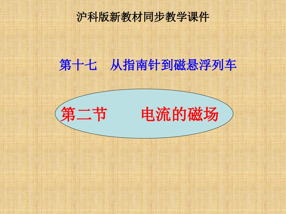 沪科版《162电流的磁场》+flash课件_第1页