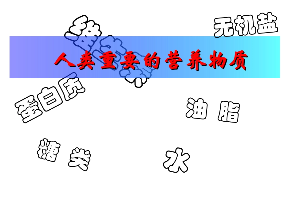 课题1　人类重要的营养物质课件1_第3页