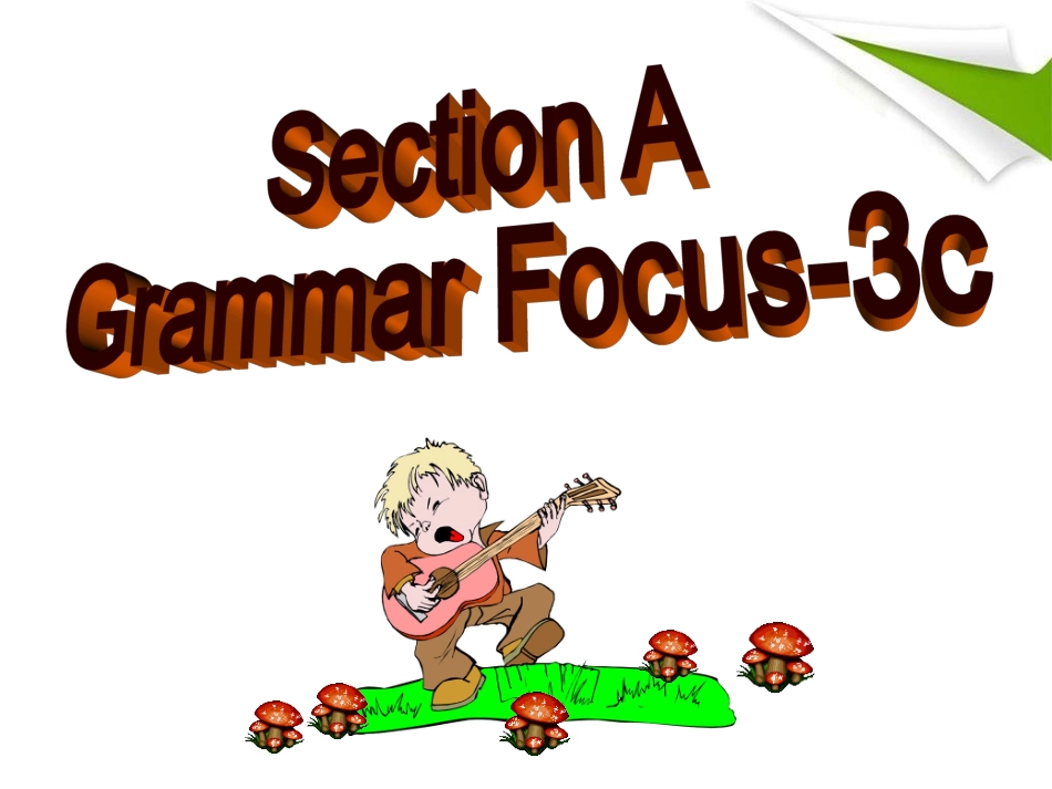 人教新目标七年级下册Unit+1+Can+you+play+the+guitar+Section+A+Grammar+Focus-3c（共35张PPT）_第3页