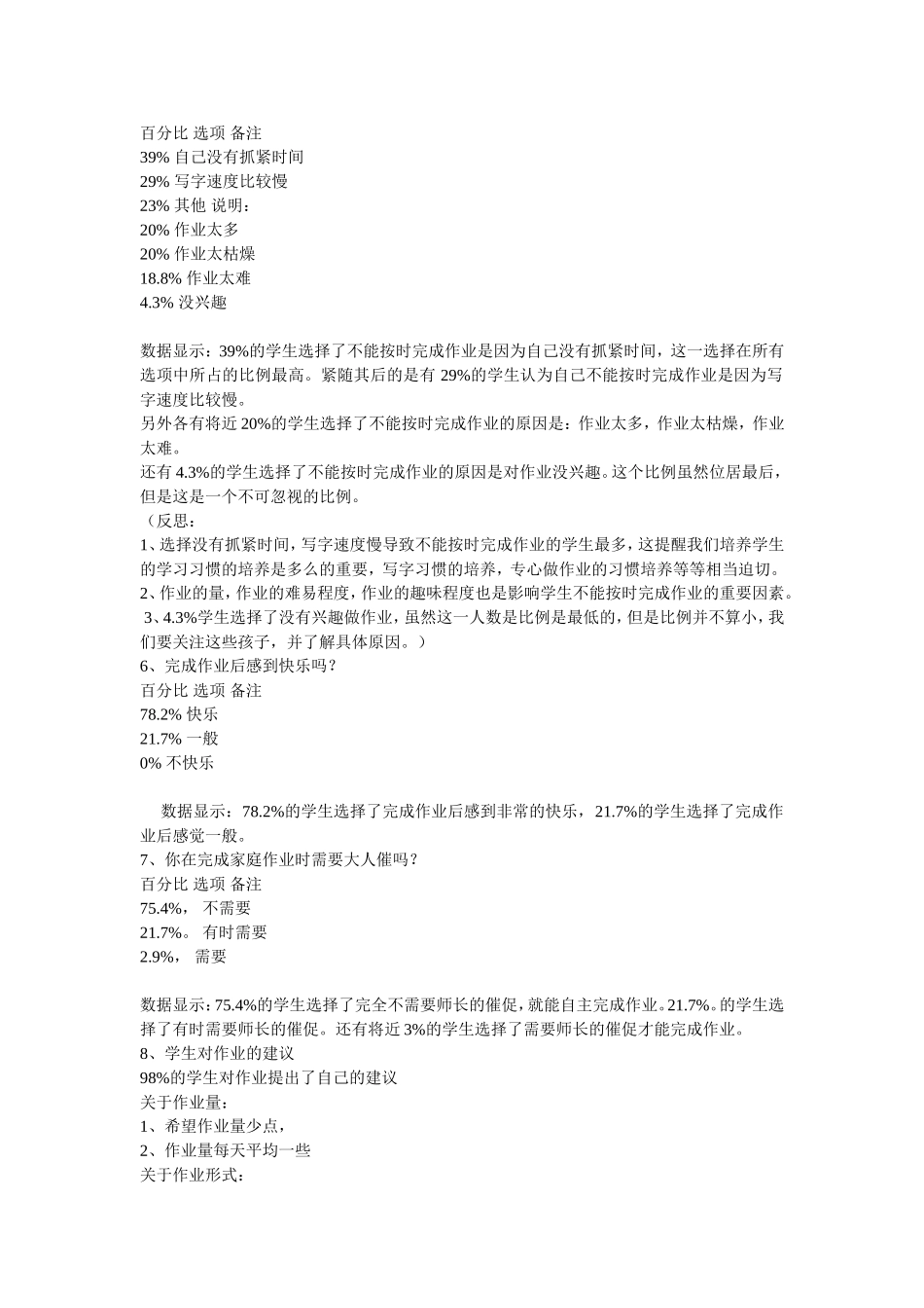 小学学生家庭作业情况调查问卷_第2页