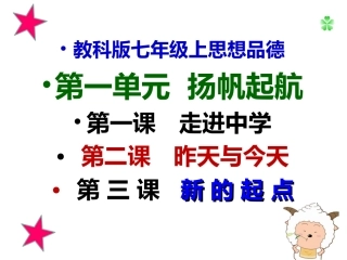 教科版思想品德七上第一单元复习课件