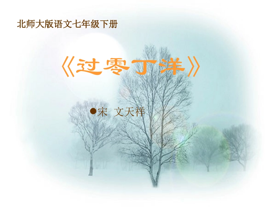 北师大语文七下《过零丁洋》课件_第1页