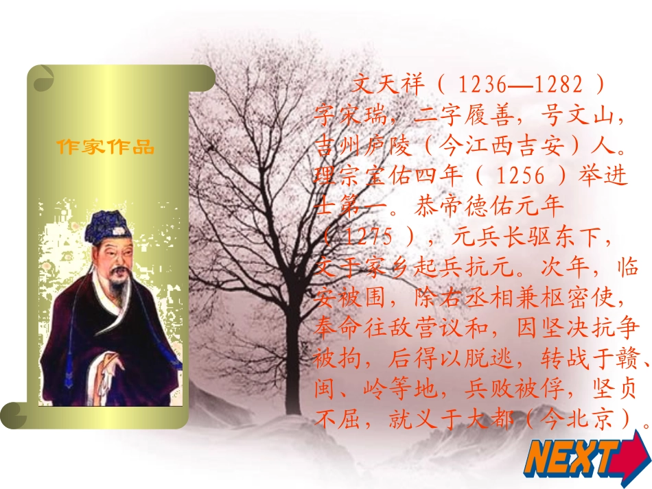 北师大语文七下《过零丁洋》课件_第3页