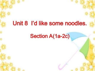 新目标七年级下Unit8I'dlikesomenoodlesSectionA(1a-2c)