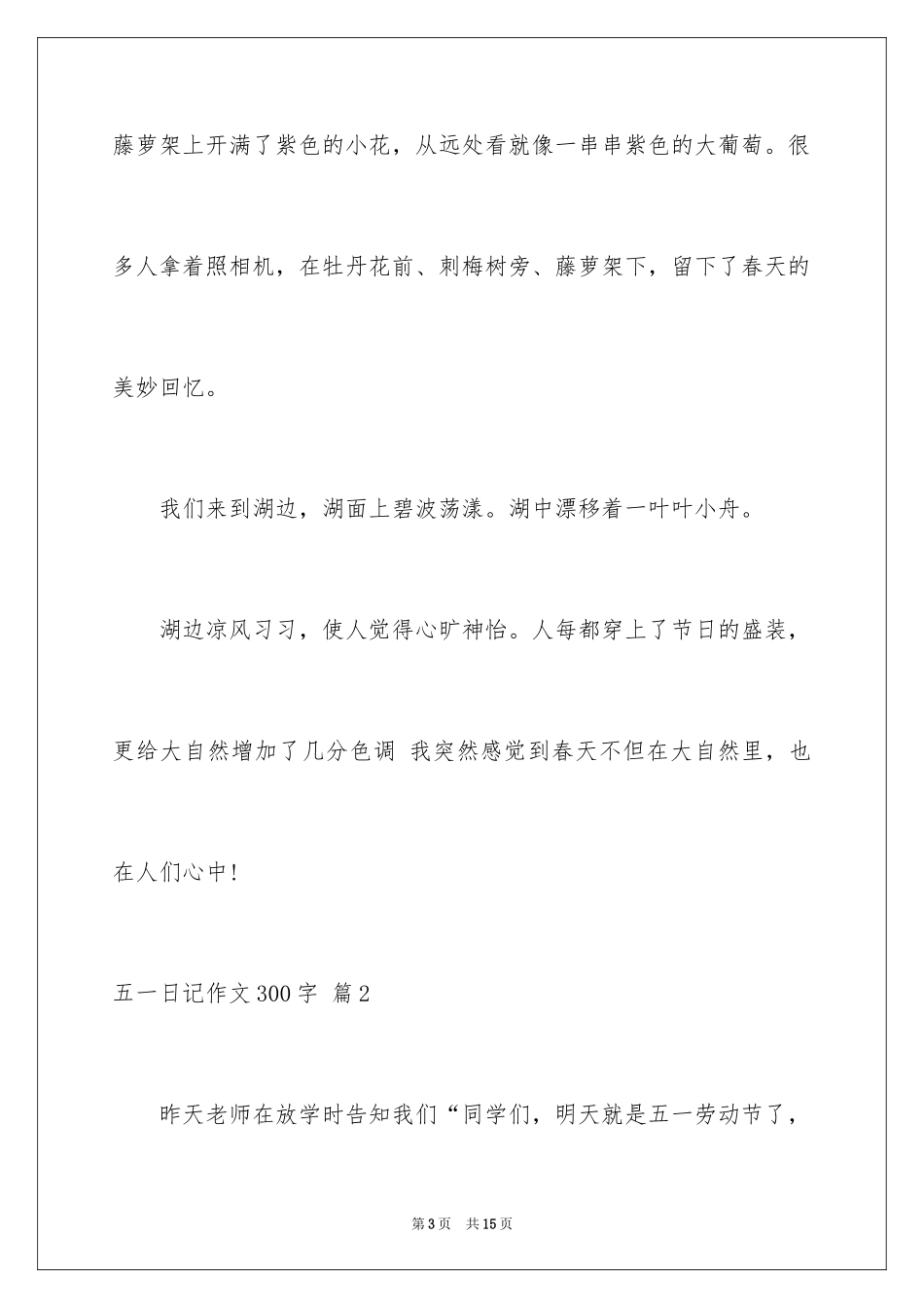 2024五一日记作文300字_第3页