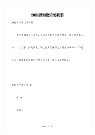 2024婚前财产协议书_2